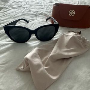 Tory Burch hardly worn sunglasses. Comes with case and bag.